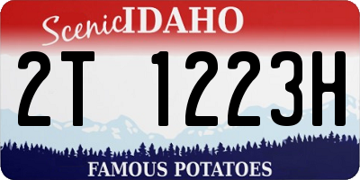 ID license plate 2T1223H