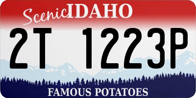 ID license plate 2T1223P