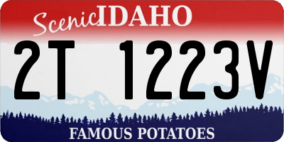 ID license plate 2T1223V
