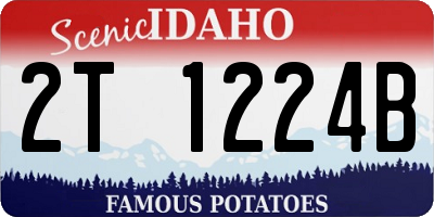 ID license plate 2T1224B