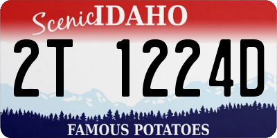 ID license plate 2T1224D