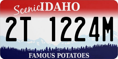ID license plate 2T1224M