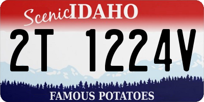 ID license plate 2T1224V