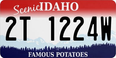 ID license plate 2T1224W