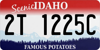 ID license plate 2T1225C