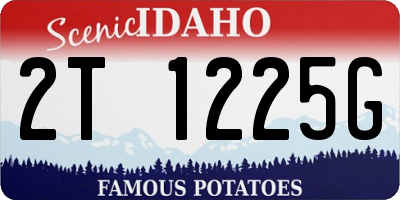 ID license plate 2T1225G
