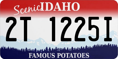 ID license plate 2T1225I