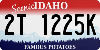 ID license plate 2T1225K