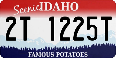 ID license plate 2T1225T