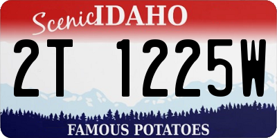 ID license plate 2T1225W