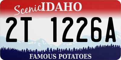 ID license plate 2T1226A