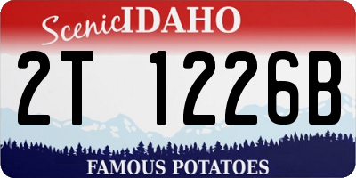 ID license plate 2T1226B