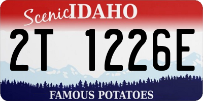 ID license plate 2T1226E