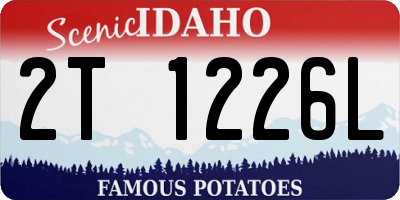 ID license plate 2T1226L