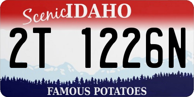 ID license plate 2T1226N