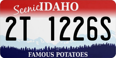 ID license plate 2T1226S
