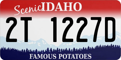 ID license plate 2T1227D