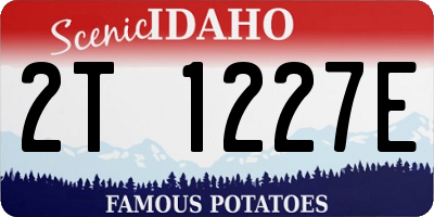 ID license plate 2T1227E