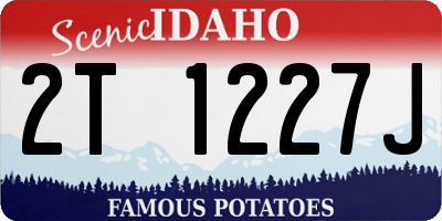 ID license plate 2T1227J