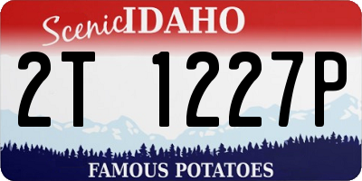 ID license plate 2T1227P