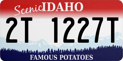 ID license plate 2T1227T