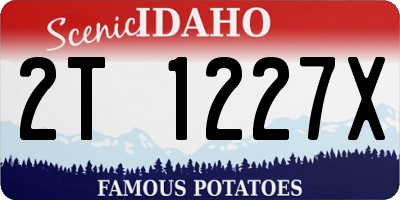 ID license plate 2T1227X