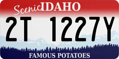 ID license plate 2T1227Y