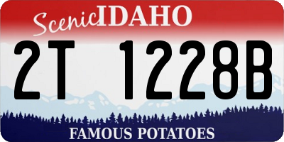 ID license plate 2T1228B
