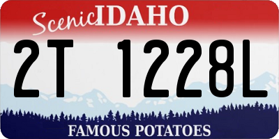ID license plate 2T1228L