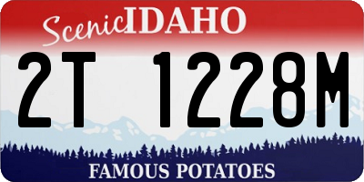 ID license plate 2T1228M