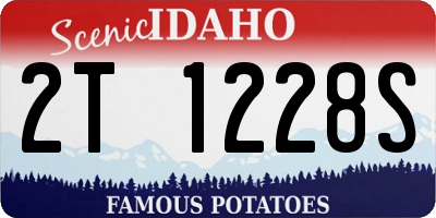 ID license plate 2T1228S