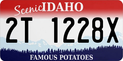 ID license plate 2T1228X