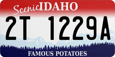 ID license plate 2T1229A