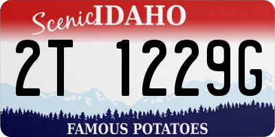 ID license plate 2T1229G
