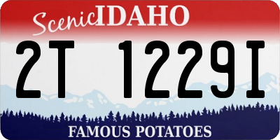 ID license plate 2T1229I