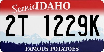 ID license plate 2T1229K