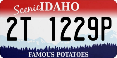 ID license plate 2T1229P