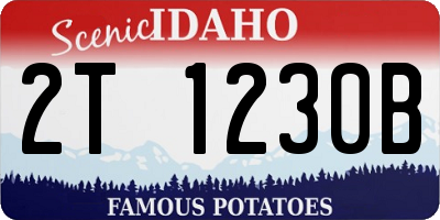 ID license plate 2T1230B