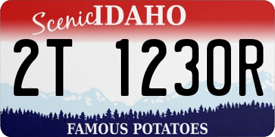 ID license plate 2T1230R