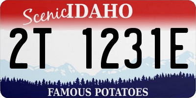 ID license plate 2T1231E
