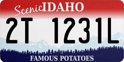 ID license plate 2T1231L