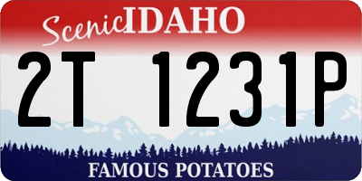 ID license plate 2T1231P