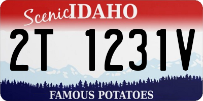 ID license plate 2T1231V