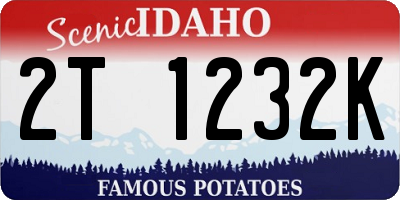ID license plate 2T1232K