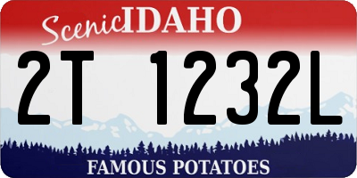 ID license plate 2T1232L