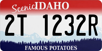 ID license plate 2T1232R
