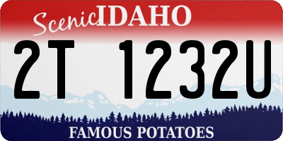 ID license plate 2T1232U