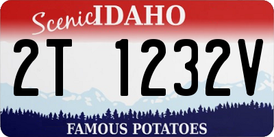 ID license plate 2T1232V