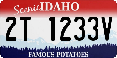 ID license plate 2T1233V