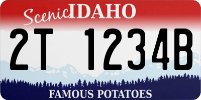 ID license plate 2T1234B